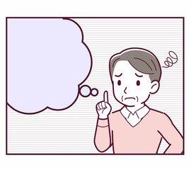 人物と漫画の吹き出し