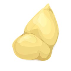 Slice durian icon, cartoon style