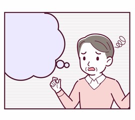 人物と漫画の吹き出し