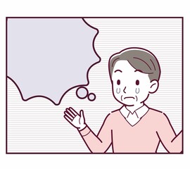 人物と漫画の吹き出し