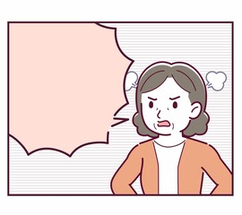 人物と漫画の吹き出し