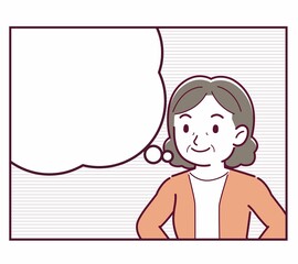 人物と漫画の吹き出し