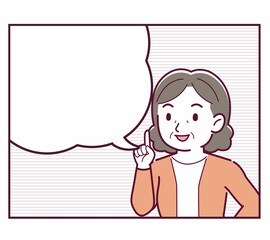 人物と漫画の吹き出し