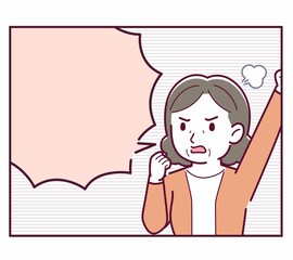 人物と漫画の吹き出し