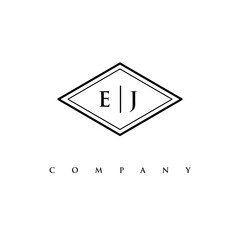 initial EJ logo design vector