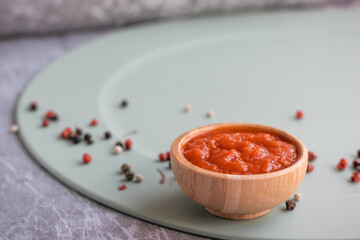 Spicy chili hot sauce Indian and surinamese food