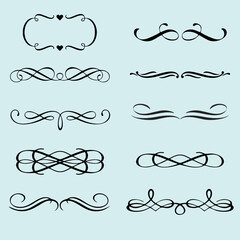 elements and page decoration, caligraphic style