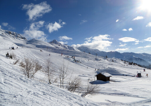 Ski resort in the alps