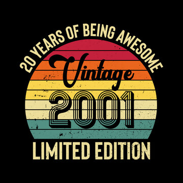 20 Year Old Gifts Vintage 2001 Limited Edition 20th Birthday