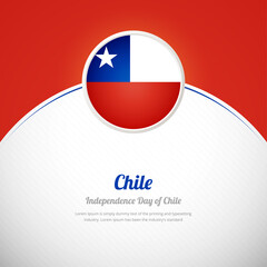 Obraz premium Chile happy independence day with creative colorful country flag background