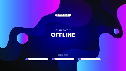 offline twitch banner background with abstract shapes