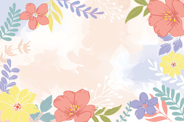 flower Spring background with beautiful. flower background for design. Colorful background with tropical plants. Place for your text.