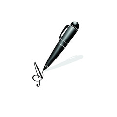 fountain pen isolated on white background