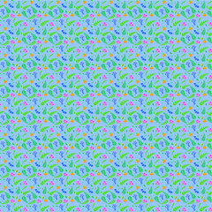 flower set nature wildlife. seamless flower pattern spring holiday. spring holiday decoration pattern seamless. floral digital seamless pattern. Hand drawn set of colourful flowers pattern background