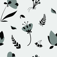 flower set nature wildlife. seamless flower pattern spring holiday. spring holiday decoration pattern seamless. floral digital seamless pattern. Hand drawn set of colourful flowers pattern background