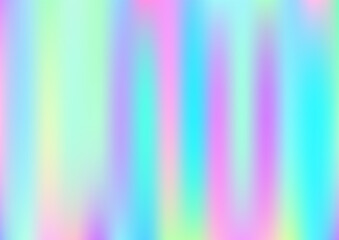 Holograph Dreamy Banner. Rainbow Overlay Hologram Cover. Gradient