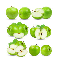 green apple isolated on white