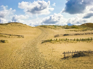 Sandy Grey Dunes at the Curonian Spit in Nida, Neringa, Lithuania