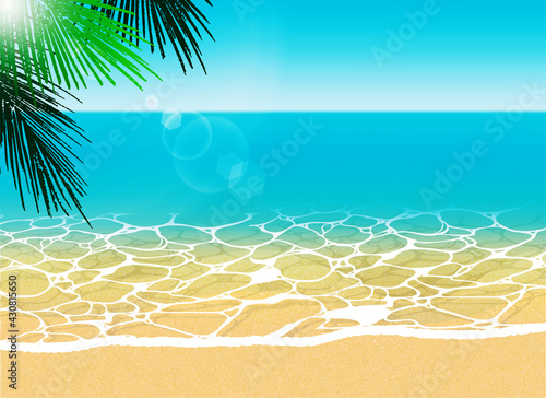 シンプルで美しい浜辺のイラスト 透明で透き通った海 Beach Poster Bea Pomme シンプルで美しい浜辺のイラスト 透明で透き通った海 Beach Poster Bea Pomme