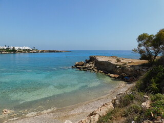 Obraz premium Island of Cyprus. The rocky coastline of Cyprus.