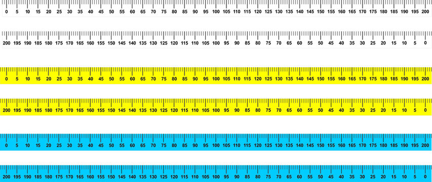 2 Pcs Scale Metric Ruler Precision Ruler Carpentry Ruler Marking Ruler  Millimeter Ruler Line Ruler Machinist Ruler Construction Ruler Mm Ruler  Work
