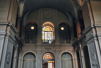Obraz premium abandoned church. Interior architecture of old building