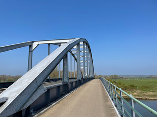 Fototapeta na wymiar The Alexander Ver Huellbridge over the IJssel river