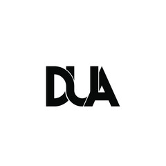 dua letter original monogram logo design