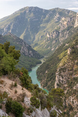 Fototapeta na wymiar View of the Verdon gorge in the south of France