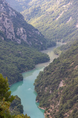 Obraz na płótnie Canvas View of the Verdon gorge in the south of France