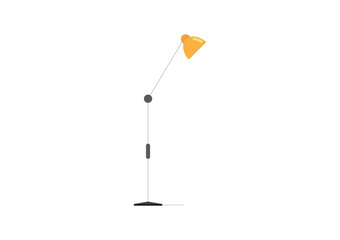 desk light lamp icon - vector spotlight illustration - electricity object. education desk lighting flat icon