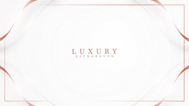 Copper ribbon with watermark on white background. Luxury certificate concept. Vector illustration design template.