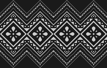 Ethnic oriental ikat pattern traditional Design for background,carpet,wallpaper,clothing,wrapping,fabric,Vector illustration.