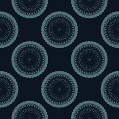 Seamless pattern of winter snowflakes. Good for clothing and textiles. Vector