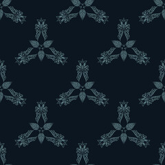 Seamless pattern of winter snowflakes. Good for garments, textiles, backgrounds and prints.