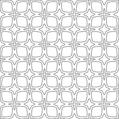 Geometric vector pattern with triangular elements. Seamless abstract ornament for wallpapers and backgrounds. Black and white colors. 