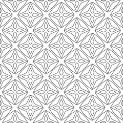 Geometric vector pattern with triangular elements. Seamless abstract ornament for wallpapers and backgrounds. Black and white colors. 