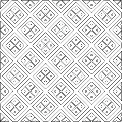 Geometric vector pattern with triangular elements. Seamless abstract ornament for wallpapers and backgrounds. Black and white colors. 
