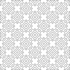 Geometric vector pattern with triangular elements. Seamless abstract ornament for wallpapers and backgrounds. Black and white colors. 