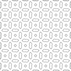 Geometric vector pattern with triangular elements. Seamless abstract ornament for wallpapers and backgrounds. Black and white colors. 