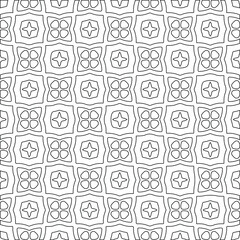 Geometric vector pattern with triangular elements. Seamless abstract ornament for wallpapers and backgrounds. Black and white colors. 