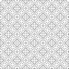 Geometric vector pattern with triangular elements. Seamless abstract ornament for wallpapers and backgrounds. Black and white colors. 