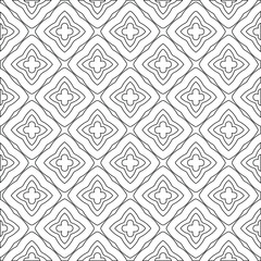 Geometric vector pattern with triangular elements. Seamless abstract ornament for wallpapers and backgrounds. Black and white colors. 