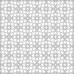 Geometric vector pattern with triangular elements. Seamless abstract ornament for wallpapers and backgrounds. Black and white colors. 