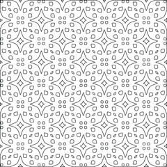 Geometric vector pattern with triangular elements. Seamless abstract ornament for wallpapers and backgrounds. Black and white colors. 