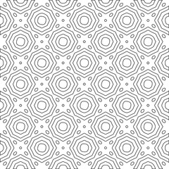 Geometric vector pattern with triangular elements. Seamless abstract ornament for wallpapers and backgrounds. Black and white colors. 