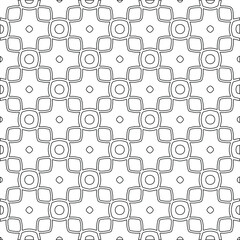 Geometric vector pattern with triangular elements. Seamless abstract ornament for wallpapers and backgrounds. Black and white colors. 