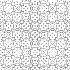 Geometric vector pattern with triangular elements. Seamless abstract ornament for wallpapers and backgrounds. Black and white colors. 