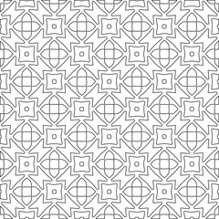 Geometric vector pattern with triangular elements. Seamless abstract ornament for wallpapers and backgrounds. Black and white colors. 