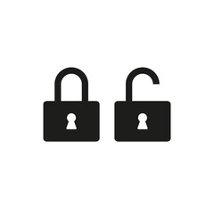 Lock icon. Simple vector illustration on a white background